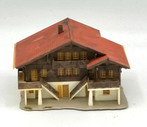 Kibri Z Scale 3-Story Mountain Style Chalet Weathered House Fully Assembled - Picture 1 of 5