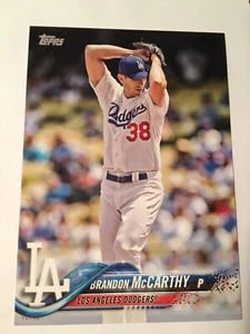 2018 Topps 5x7 Jumbo Brandon McCarthy Dodgers 338 01/49 - Picture 1 of 1