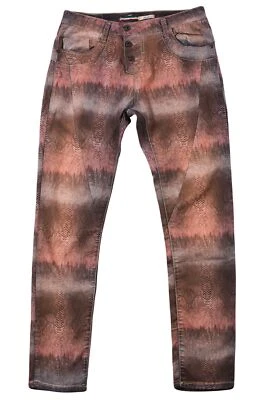 PANTALONES Please Talla Pequeña Mujer Ajustados Clásicos Estampado Animal Piel de Serpiente Pantalón Foto 1 de 4