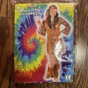 Costume Hippie Love n Peace Gioventù Grande 12-14 NUOVO Canguro Halloween - Foto 1 di 3