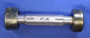 47 mm J6 -0,006 +0,010 * Smooth Plug Gage * Go No-Go * JSATool - Swiss - Picture 1 of 2