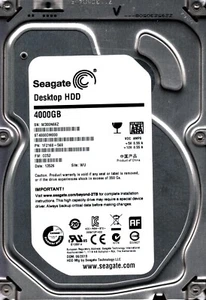 ST4000DM000 P/N: 1F2168-568 F/W: CC52 S/N: W300 WU 4TB JUN 2013 CHINA SEAGATE - Picture 1 of 2