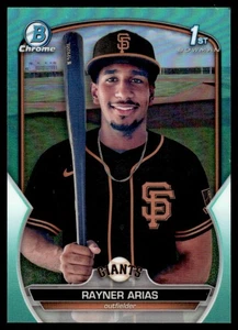 2023 1st Bowman Chrome Aqua Refractor Rayner Arias #BCP-222 /125 SF Giants - Picture 1 of 2