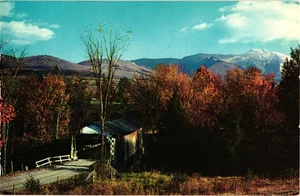 Vintage Old Covered Bridge in Lamoille County, Vermont Postcard - Picture 1 of 2