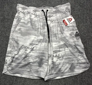 Reebok Shorts Mens Large Gray Athletic Quick Dry Lightweight 9" Inseam New - Picture 1 of 8