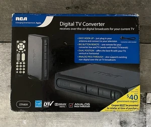 Brand New RCA Digital TV Converter Box And Remote Control Model: DTA809 - Picture 1 of 10