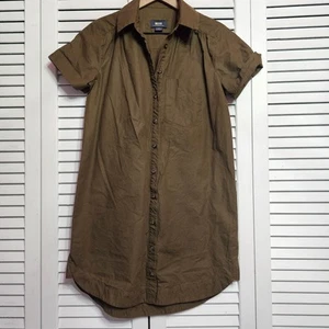Maeve By Anthropologie Olive Green Shirt Dress Women's Size XXS - Picture 1 of 8