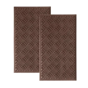 Front Door Mat 2 Pack Indoor and Outdoor Welcome Mat, Absorbent and Drain Awa... - Picture 1 of 7