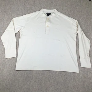 J Peterman Camicia Uomo 2XL Beige Tinta Unita Raglan Henley Cotone Manica Lunga Casual - Foto 1 di 13