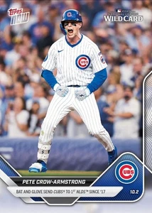 Pete Crow-Armstrong 2025 MLB Topps AHORA #8141st NLDS 2017 preventa Chicago Cubs  - Imagen 1 de 2