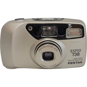 Pentax Espio 738 35mm Film Camera Auto Focus Red-Eye Reduction Compact - Picture 1 of 12