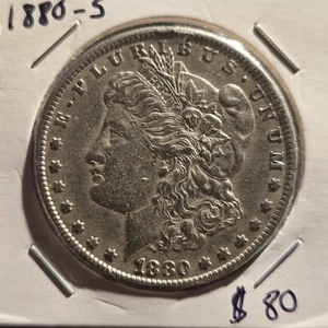 1880-S $1 Morgan Silver Dollar XF - Picture 1 of 4