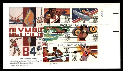 Mayfairstamps US FDC 1983 California block Olympic games First Day Cover aau_694 - Image 1 of 2