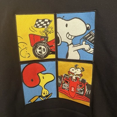 IN HAND 2025 F1 PEANUTS 75th black XL adult 4 OF A KIND HOODIE lvgp SNOOPY - Image 1 of 4
