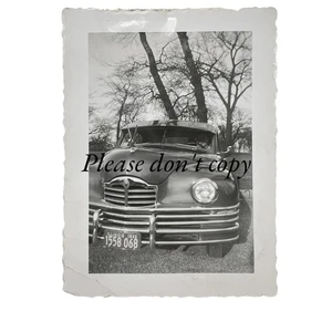 1940s Packard Grill Emblem Hood Ornament Illinois 1949 License Plate Snapshot - Picture 1 of 4