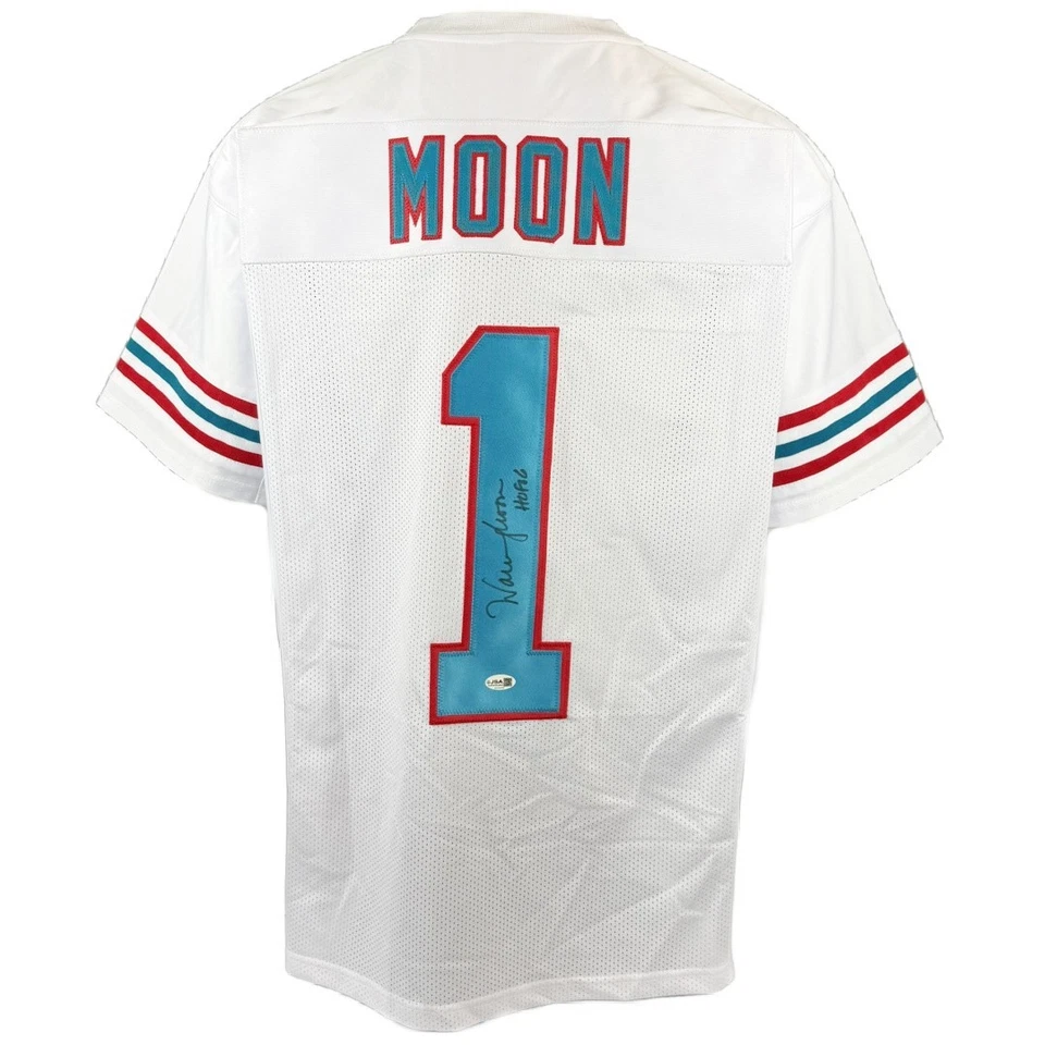 Warren Moon autographed signed inscribed jersey NFL Houston Oilers JSA COA - Image 1 of 4