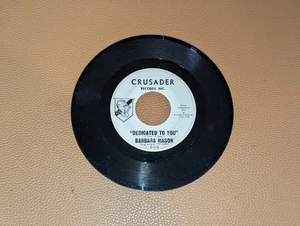 BARBARA MASON Dedicated to You/Trouble Child Rare Vinyl 45 Record VG++ W7705 - Foto 1 di 2