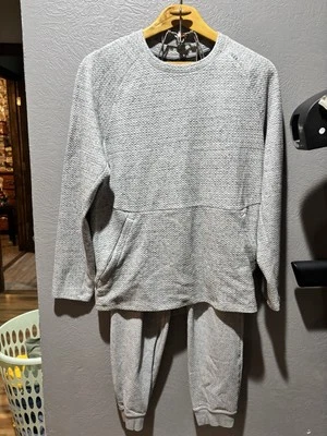 Lululemon Men's At Ease Sweatsuit Set Crew Sweatshirt Joggers Gym Lounge Small - Image 1 of 4