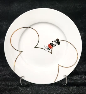 4 RARE Disney Mickey Mouse GOLD ICON Salad Plates 8" Collectors Zrike Brands NEW - Picture 1 of 12