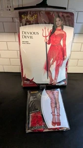 Spirit Halloween Womens Costumes Devious Devil Woman Large W/ Leggings - Picture 1 of 4
