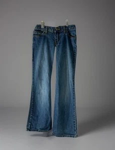 Gap Kids Boot Cut Blue Jeans Denim Girls Size 8 Regular Flare Leg 5 Pocket - Picture 1 of 10