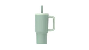Mainstays 20 oz Stainless Steel Double Wall Tumbler, Straw Lid, Green - Picture 1 of 5