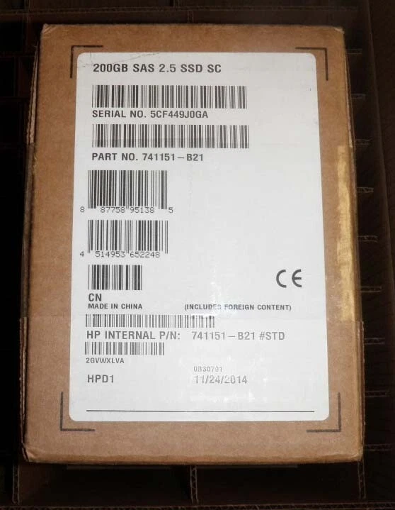 LOT-of 4-HP 200GB 12Gb SAS SSD-741151-B21-741230-001-741167-001-EO0200JDVFA - Image 1 of 1