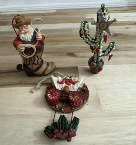 Folk Art South West Christmas Ornament Set 3 - Picture 1 of 4