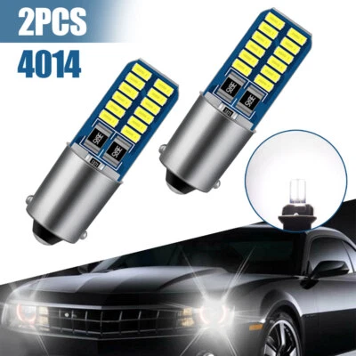 2x Canbus BA9S LED H6W T4W 4014 Auto Reverse Light Parking License Plate Lights - Image 1 of 4