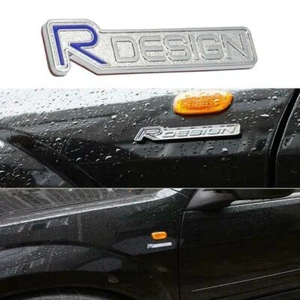 NEW 2x Metal R-DESIGN Emblem Volvo XC90 S60 V60 C30 Badge Trunk Decal Sticker - Picture 1 of 4