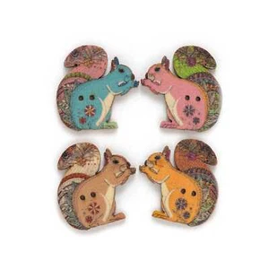 Wooden Buttons Animal Theme for Sewing Scrapbooking Crafts Handmade Decor 30pcs - Picture 1 of 14