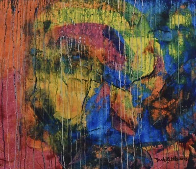 Mark Little original￼ canvas Painting 34”X29” Abstract, POP Art, Modern - Image 1 of 4