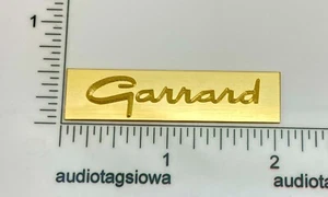 Garrard Badge Logo for Turntable Base Plinth - Custom Made Engraved Brass - Picture 1 of 5