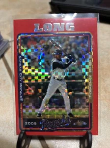 2005 TOPPS CHROME Terrence Long #UH59 RED XFRACTOR #23/65 ROYALS - Picture 1 of 3