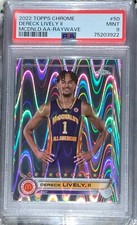 2022 Topps Chrome McDonald's All-American Dereck Lively RC #50 Raywave PSA 9