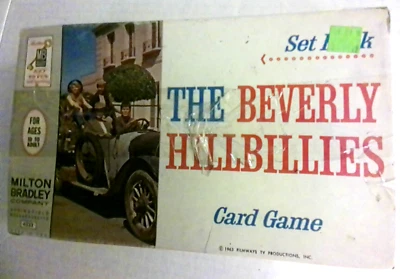 THE BEVERLY HILLBILLIES TV CARD GAME 1963 MILTON BRADLEY SET BACK - Image 1 of 4