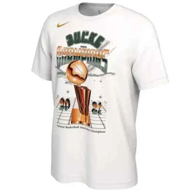 Camiseta Milwaukee Bucks Nike 2021 NBA Finals Champions Celebration Expressive - Imagem 1 de 3