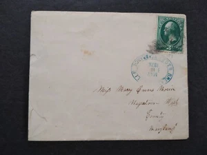 RPO: B & O WC Branch BREATHEDSVILLE (Md) 1878 Cover, Maryland Railroad - Picture 1 of 3