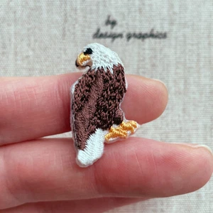 Tiny Eagle Patch, Small Eagle Iron On, Eagle Applique, Gift for Bird Lovers - Picture 1 of 4