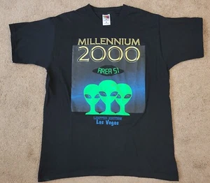 Camisa Area 51 Las Vegas Millennium Adulto Talla L Negra 2000 Alien - Imagen 1 de 3