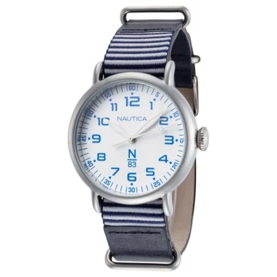 Reloj para hombre Nautica azul Wakeland esfera blanca 40 mm fácil lectura NAPWLS906 Foto 1 de 2