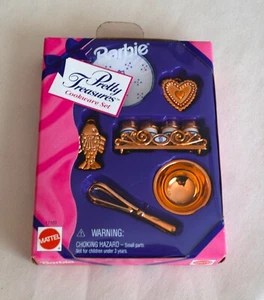 BARBIE PRETTY TREASURES COOKWARE SET 1997 MATTEL #17101 NEW IN BOX - Picture 1 of 2