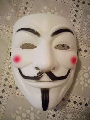 V for Vendetta - Guy Fawkes (маска) анонимный хакер, Хэллоуин, косплей, новый - Изображение 1 из 4