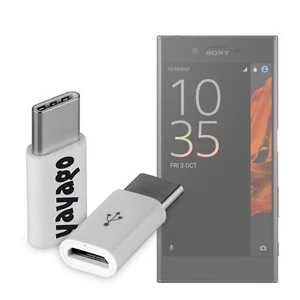 USB 3.1 Typ-C auf Micro USB Adapter weiß f Sony Xperia XZ / XZ Dual Type C Kabel - Bild 1 von 1