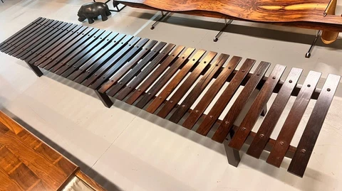 Sergio Rodrigues "Banco Mucki" Bench 1960s Brazilian Jacaranda for OCA Cover