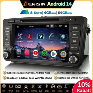 8-Kern Android 14 Autoradio Navi CD Für Skoda Octavia Superb Yeti Rapid Roomster - Bild 1 von 24