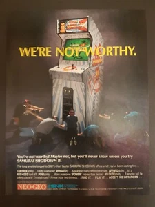Pubblicità Stampa Neo-Geo Arcade Saumrai Showdown II originale art 8,30x10,80 - Foto 1 di 1