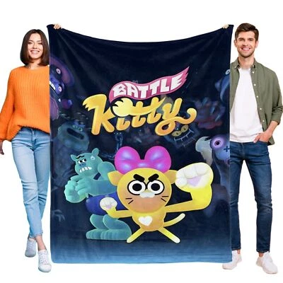 Battle Kitty Super Soft Flannel Throw Blanket for Bed Sofa All Season Gifts - Image 1 of 4