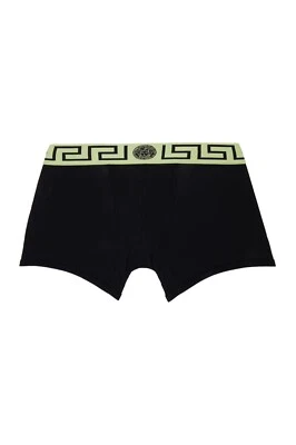 NWT Versace Mens Greca Border Trunk Brief Black Neon Green Size 4 Small - Image 1 of 4