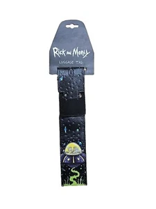 Luggage Tag Rick and Morty Spaceship Strap Style PU Travel 2018 Cartoon Network - Picture 1 of 6